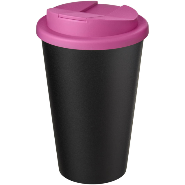 Americano® Eco 350 ml recycelter Becher mit auslaufsicherem Deckel - rosa - Hauptfoto