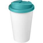 Americano® Eco 350 ml recycelter Becher mit auslaufsicherem Deckel - aquablau - Hauptfoto