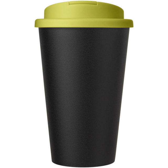 Americano® Eco 350 ml recycelter Becher mit auslaufsicherem Deckel - limone - Vorderseite