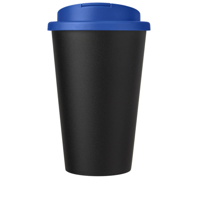 Americano® Eco 350 ml recycelter Becher mit auslaufsicherem Deckel - mittelblau - Vorderseite