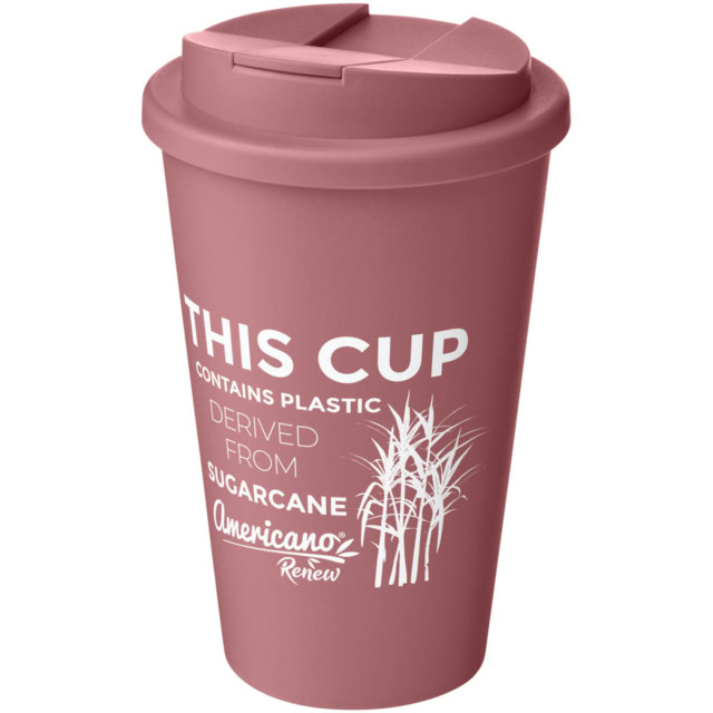 Americano® Renew 350 ml Isolierbecher mit auslaufsicherem Deckel - rosa - Logo 1