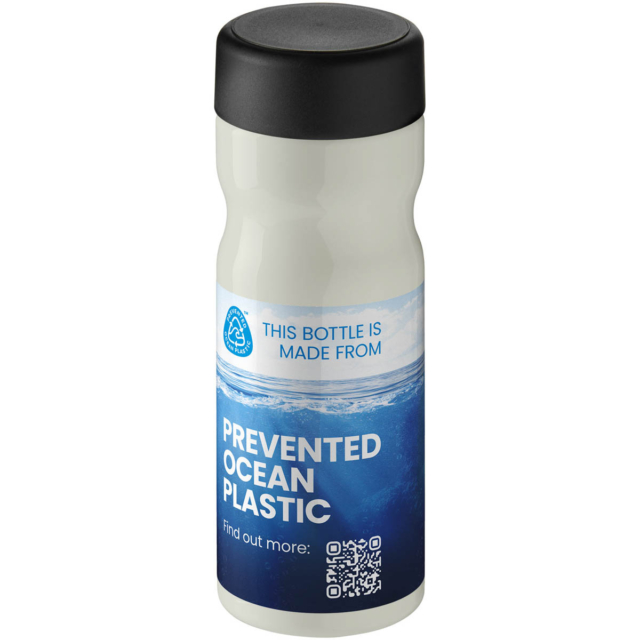 H2O Active® Eco Base 650 ml Sportflasche mit Drehdeckel - elfenbeinweiß - Logo 1