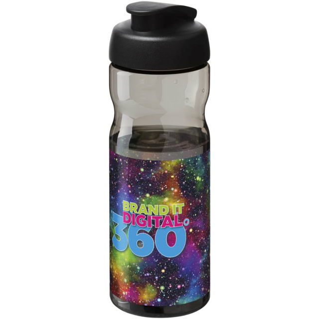 H2O Active® Base Tritan™ 650 ml Sportflasche mit Klappdeckel - kohle - Logo 1