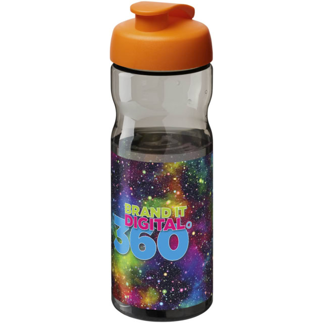 H2O Active® Base Tritan™ 650 ml Sportflasche mit Klappdeckel - kohle - Logo 1