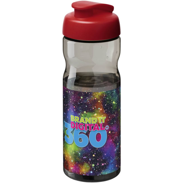 H2O Active® Base Tritan™ 650 ml Sportflasche mit Klappdeckel - kohle - Logo 1