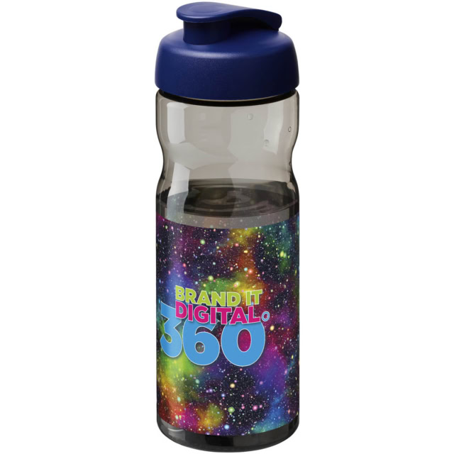 H2O Active® Base Tritan™ 650 ml Sportflasche mit Klappdeckel - kohle - Logo 1