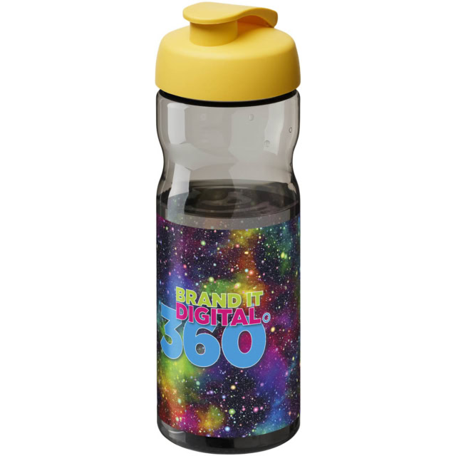 H2O Active® Base Tritan™ 650 ml Sportflasche mit Klappdeckel - kohle - Logo 1