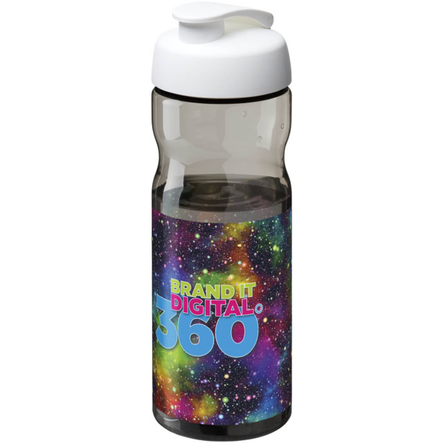 H2O Active® Base Tritan™ 650 ml Sportflasche mit Klappdeckel - kohle - Logo 1