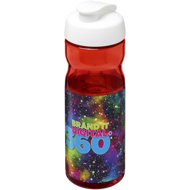 H2O Active® Base Tritan™ 650 ml Sportflasche mit Klappdeckel - rot - Logo 1