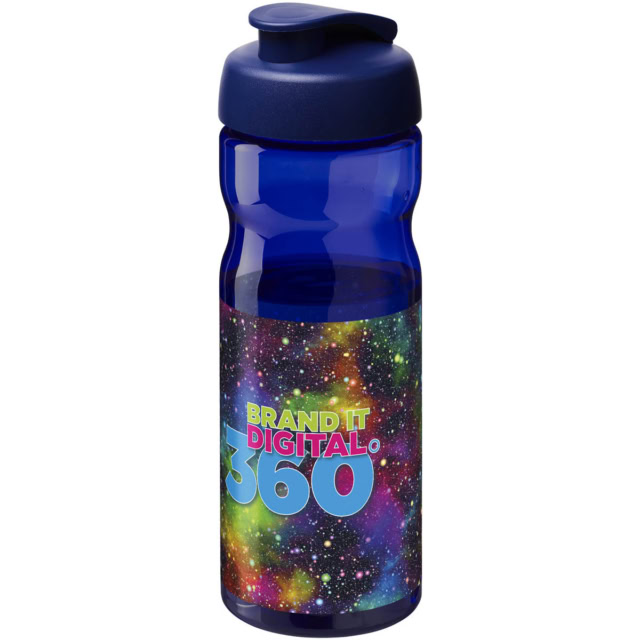 H2O Active® Base Tritan™ 650 ml Sportflasche mit Klappdeckel - blau - Logo 1