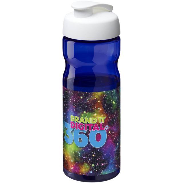 H2O Active® Base Tritan™ 650 ml Sportflasche mit Klappdeckel - blau - Logo 1