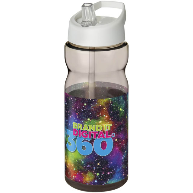 H2O Active® Base Tritan™ 650 ml Sportflasche mit Ausgussdeckel - kohle - Logo 1