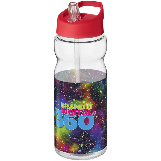 H2O Active® Base Tritan™ 650 ml Sportflasche mit Ausgussdeckel - transparent klar - Logo 1