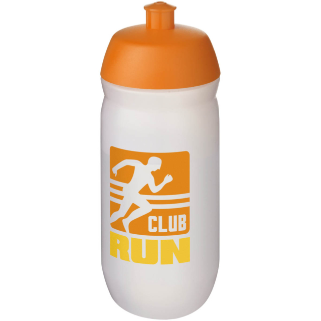 HydroFlex™ Clear 500 ml Squeezy Sportflasche - orange - Logo 1