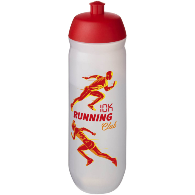 HydroFlex™ Clear 750 ml Squeezy Sportflasche - rot - Logo 1