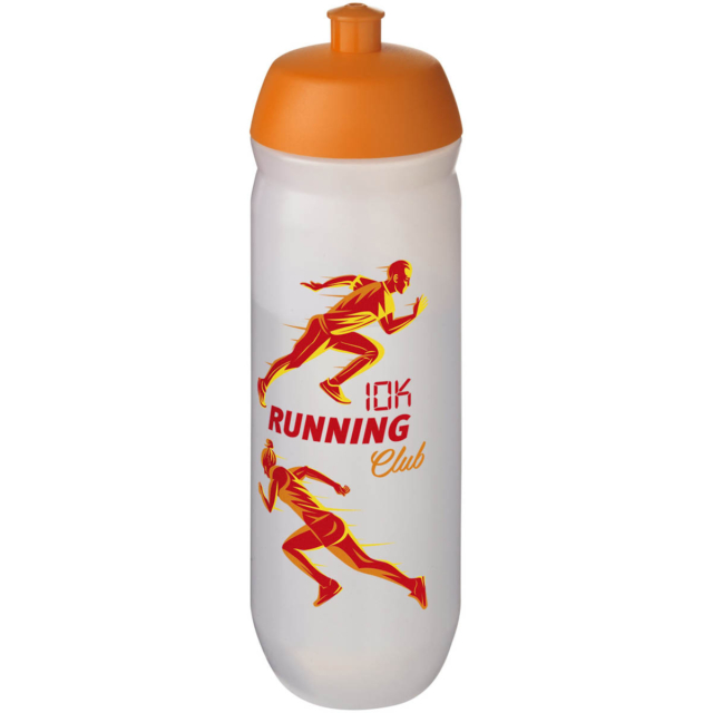 HydroFlex™ Clear 750 ml Squeezy Sportflasche - orange - Logo 1