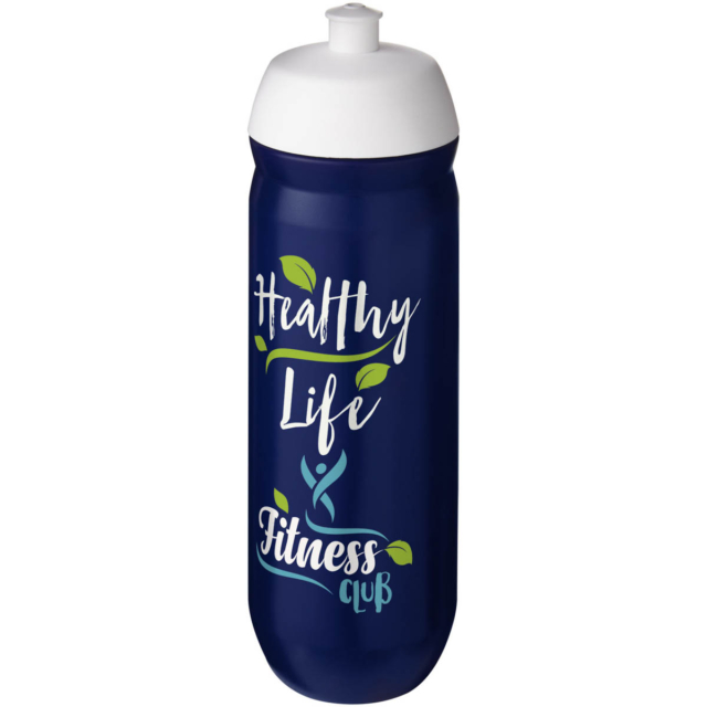 HydroFlex™ 750 ml Squeezy Sportflasche - weiss - Logo 1