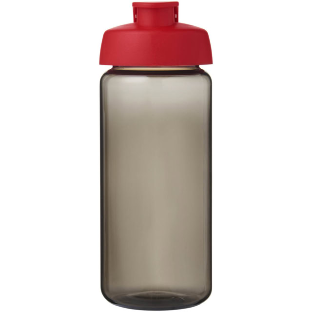 H2O Active® Octave Tritan™ 600-ml-Sportflasche mit Klappdeckel - kohle - Vorderseite