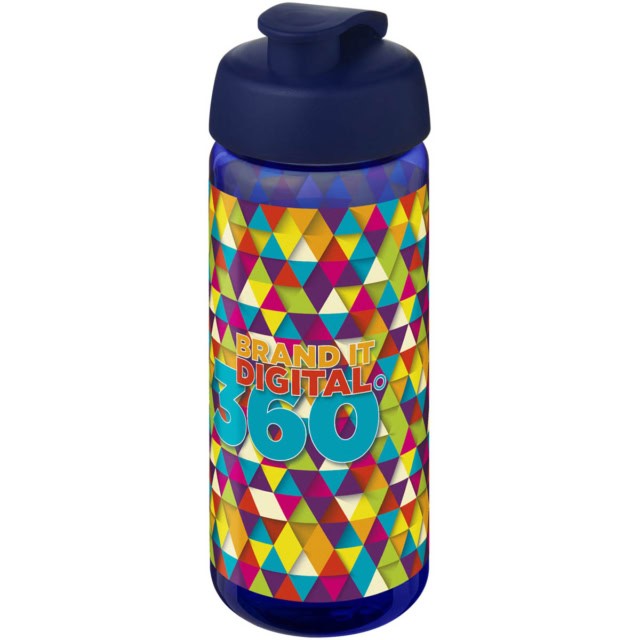 H2O Active® Octave Tritan™ 600-ml-Sportflasche mit Klappdeckel - blau - Logo 1