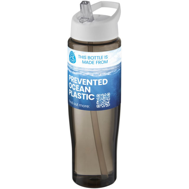 H2O Active® Eco Tempo 700 ml Sportflasche mit Ausgussdeckel - weiss - Logo 1