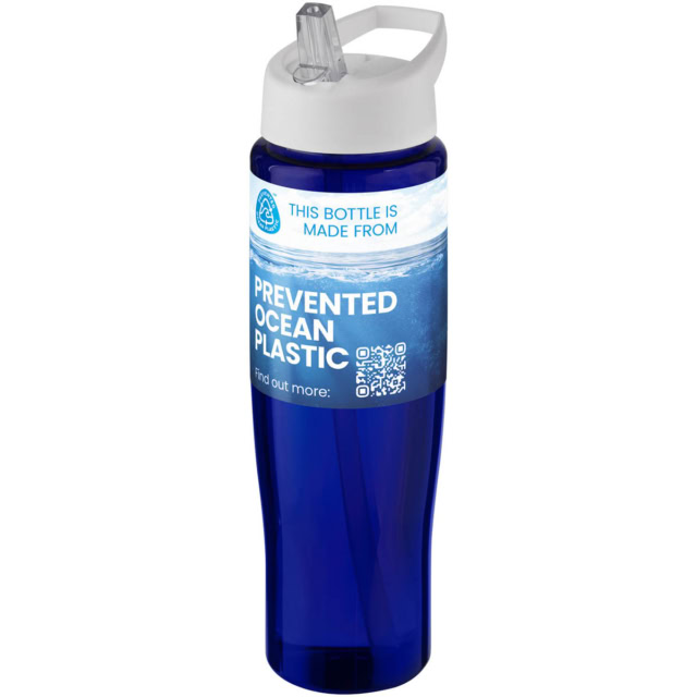 H2O Active® Eco Tempo 700 ml Sportflasche mit Ausgussdeckel - weiss - Logo 1