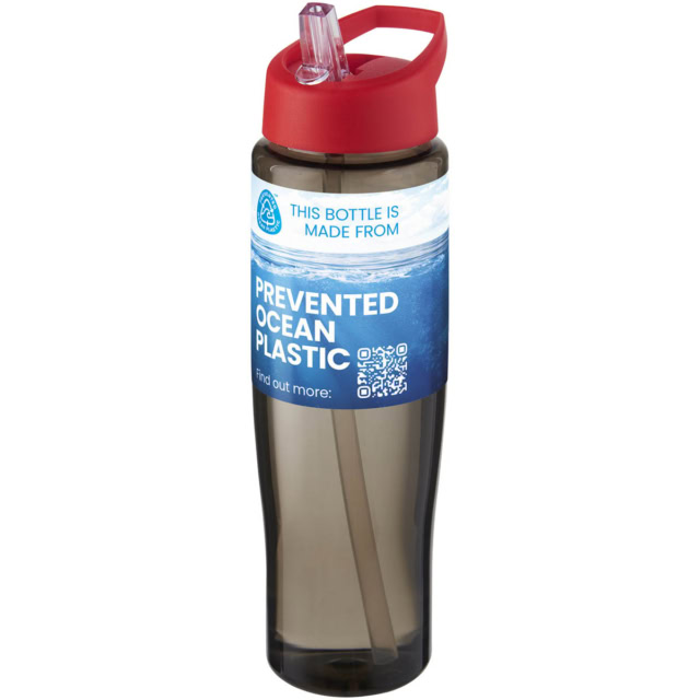 H2O Active® Eco Tempo 700 ml Sportflasche mit Ausgussdeckel - rot - Logo 1