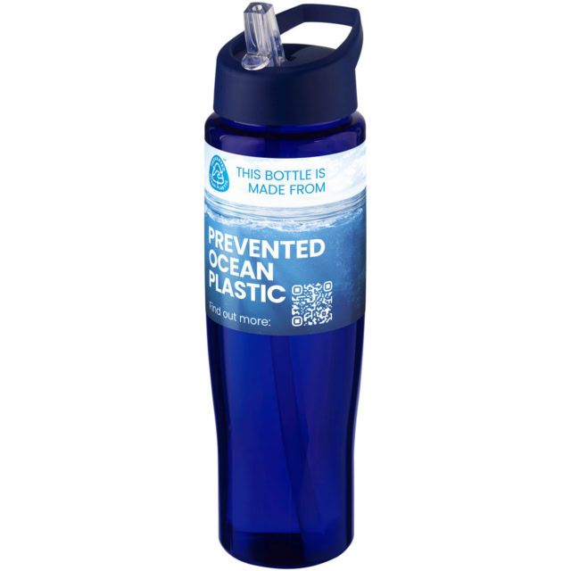 H2O Active® Eco Tempo 700 ml Sportflasche mit Ausgussdeckel - blau - Logo 1