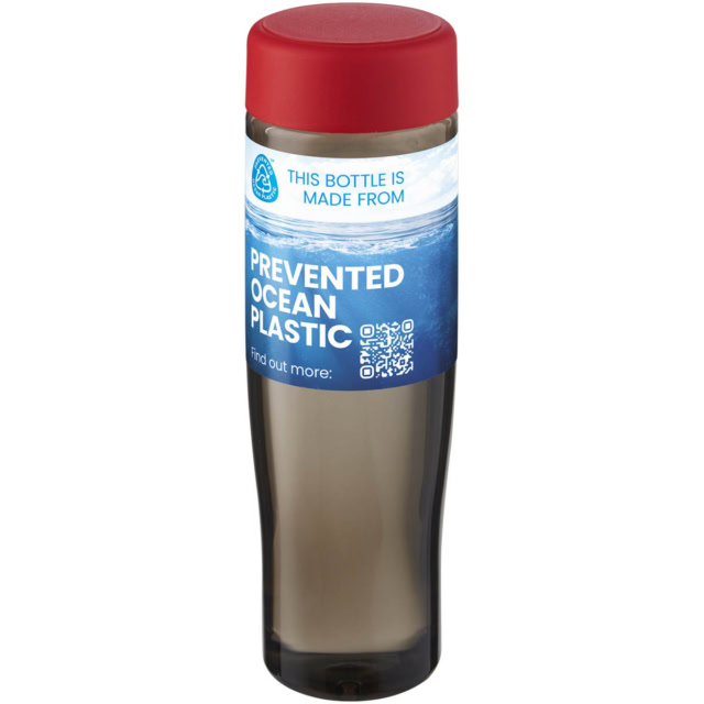 H2O Active® Eco Tempo 700 ml Wasserflasche mit Drehdeckel - rot - Logo 1