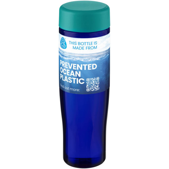 H2O Active® Eco Tempo 700 ml Wasserflasche mit Drehdeckel - aquablau - Logo 1