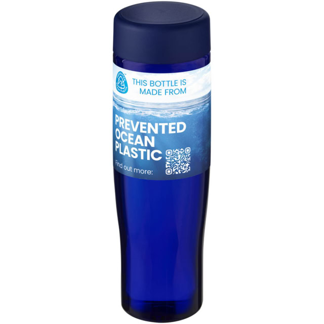 H2O Active® Eco Tempo 700 ml Wasserflasche mit Drehdeckel - blau - Logo 1