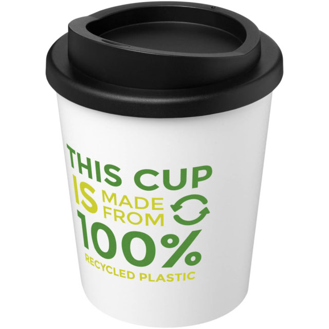 Americano® Espresso 250 ml recycelter Isolierbecher - weiss - Logo 1