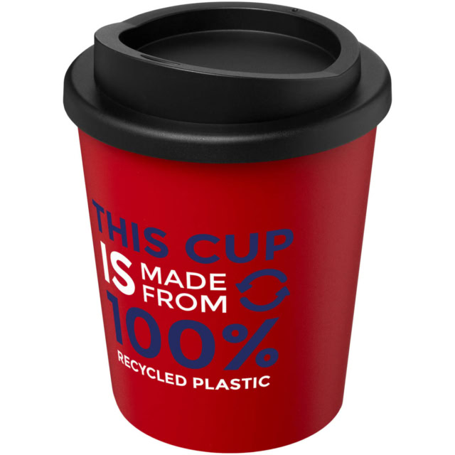 Americano® Espresso 250 ml recycelter Isolierbecher - rot - Logo 1