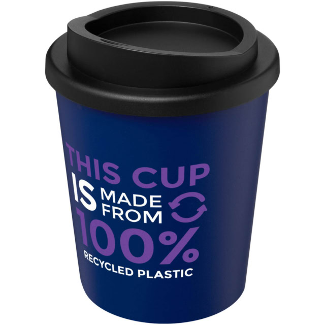 Americano® Espresso 250 ml recycelter Isolierbecher - blau - Logo 1