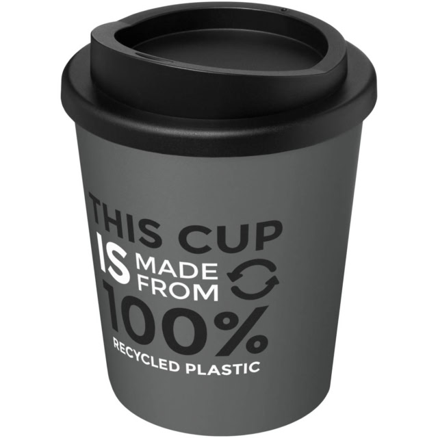 Americano® Espresso 250 ml recycelter Isolierbecher - grau - Logo 1