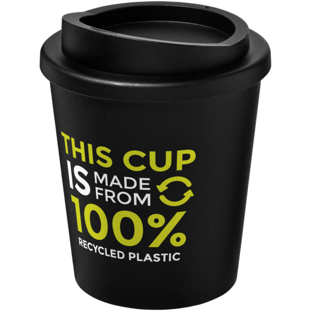 Americano® Espresso 250 ml recycelter Isolierbecher - schwarz - Logo 1