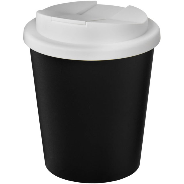 Americano® Espresso Eco 250 ml recycelter Isolierbecher mit auslaufsicherem Deckel - schwarz - Hauptfoto