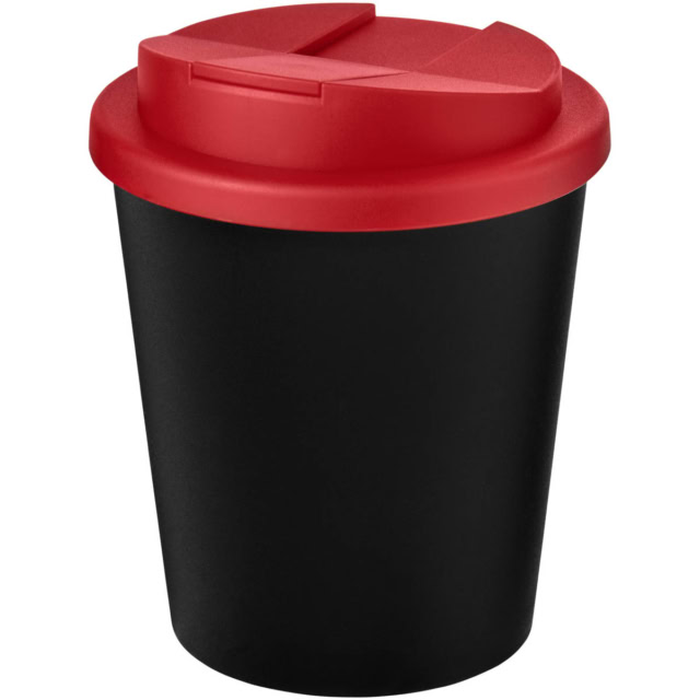 Americano® Espresso Eco 250 ml recycelter Isolierbecher mit auslaufsicherem Deckel - schwarz - Hauptfoto