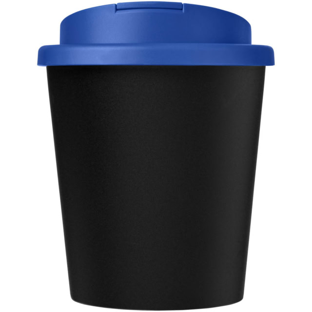 Americano® Espresso Eco 250 ml recycelter Isolierbecher mit auslaufsicherem Deckel - schwarz - Vorderseite