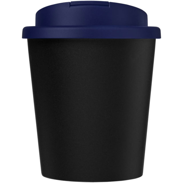 Americano® Espresso Eco 250 ml recycelter Isolierbecher mit auslaufsicherem Deckel - schwarz - Vorderseite