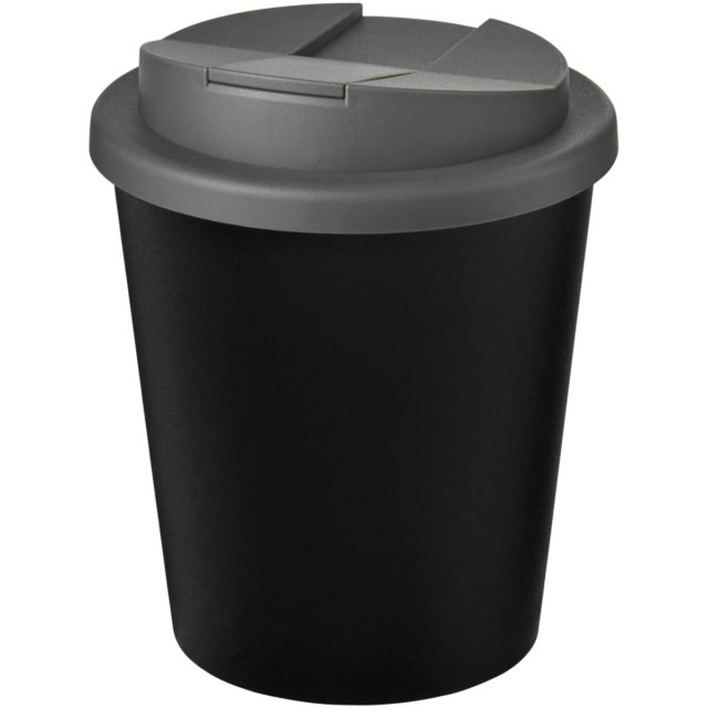 Americano® Espresso Eco 250 ml recycelter Isolierbecher mit auslaufsicherem Deckel - schwarz - Hauptfoto