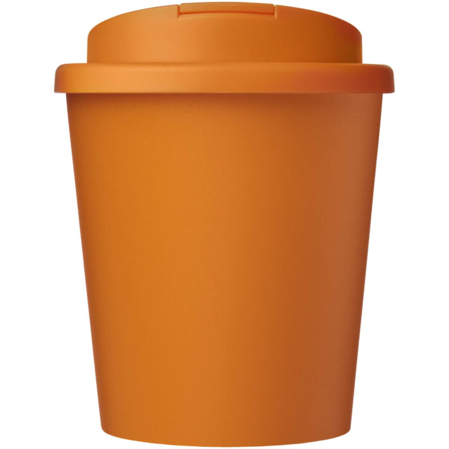 Americano® Espresso Eco 250 ml recycelter Isolierbecher mit auslaufsicherem Deckel - orange - Vorderseite