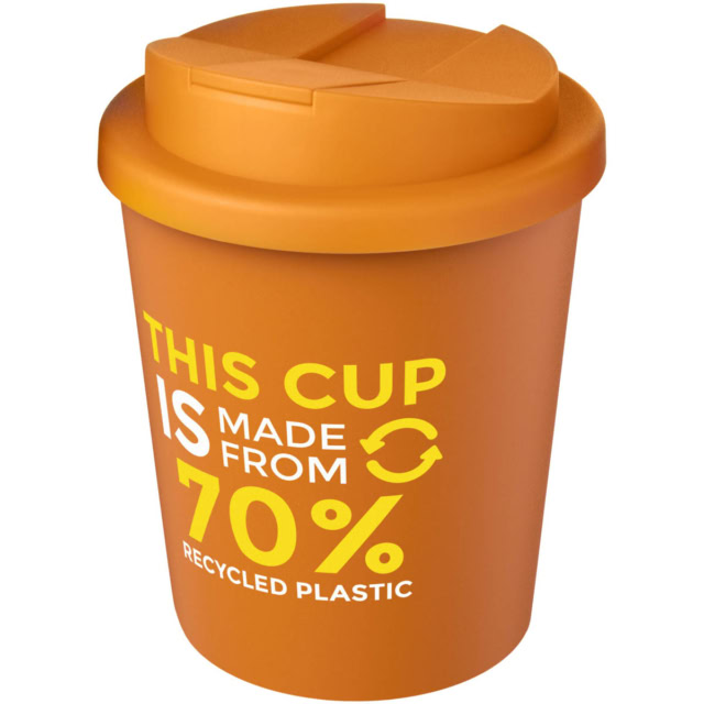 Americano® Espresso Eco 250 ml recycelter Isolierbecher mit auslaufsicherem Deckel - orange - Logo 1