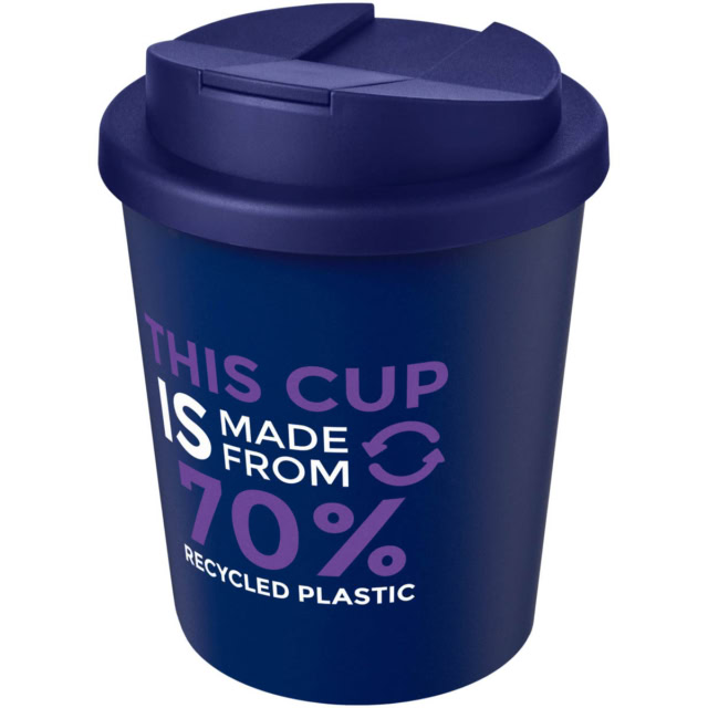 Americano® Espresso Eco 250 ml recycelter Isolierbecher mit auslaufsicherem Deckel - blau - Logo 1