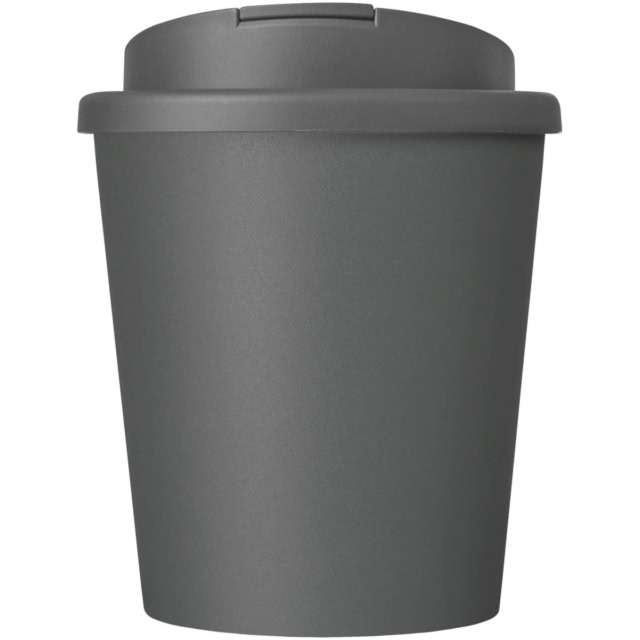 Americano® Espresso Eco 250 ml recycelter Isolierbecher mit auslaufsicherem Deckel - grau - Vorderseite