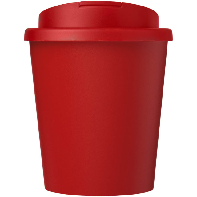 Americano® Espresso Eco 250 ml recycelter Isolierbecher mit auslaufsicherem Deckel - rot - Vorderseite