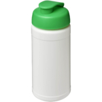 Baseline 500 ml recycelte Sportflasche mit Klappdeckel - weiss - Hauptfoto