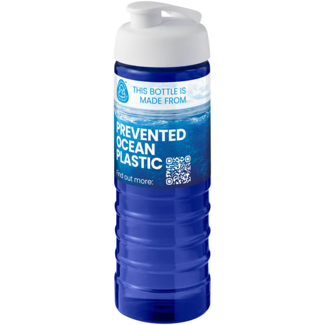 H2O Active® Eco Treble 750 ml Sportflasche mit Stülpdeckel - blau - Logo 1