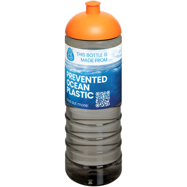 H2O Active® Eco Treble 750 ml Sportflasche mit Stülpdeckel - kohle - Logo 1