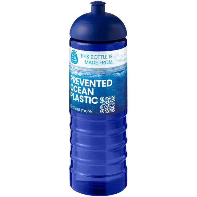 H2O Active® Eco Treble 750 ml Sportflasche mit Stülpdeckel - blau - Logo 1