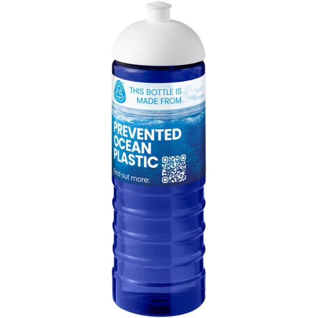 H2O Active® Eco Treble 750 ml Sportflasche mit Stülpdeckel - blau - Logo 1